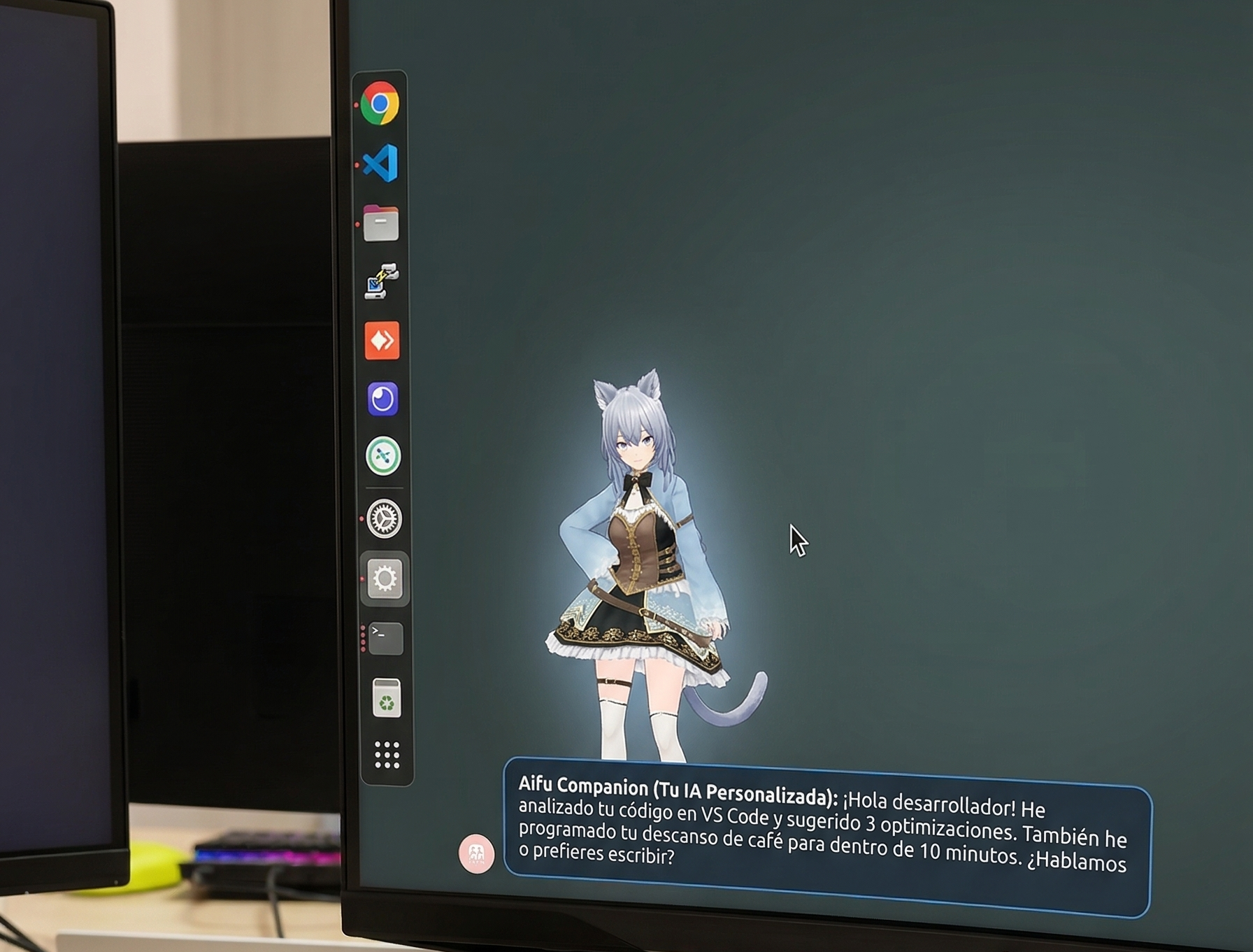 Aifu running as a desktop companion